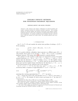 LINEARLY IMPLICIT METHODS FOR NONLINEAR PARABOLIC