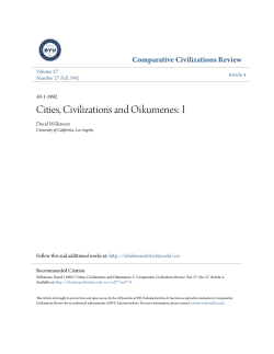 Cities, Civilizations and Oikumenes