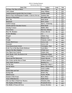 Book Title Author 39 Clues: The Maze of Bones Riordan, Rick Abel`s