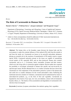 The Role of Carotenoids in Human Skin - Beauty