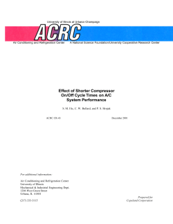 Effect of Shorter Compressor On/Off Cycle Times