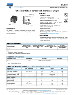 CNY70 Reflective Optical Sensor with Transistor Output