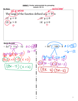 10-11 Factor by Grouping - White Plains Public Schools