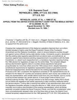 Reynolds v. Sims - Felon Voting ProCon.org