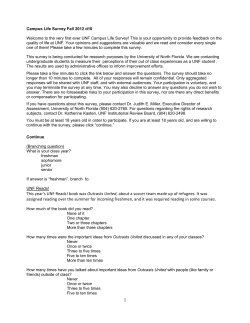 This year`s UNF Reads! book was Outcasts United, about a soccer