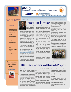 From our Director - University of Virginia