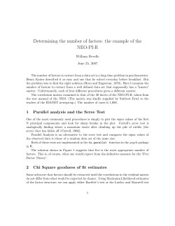 Determining the number of factors