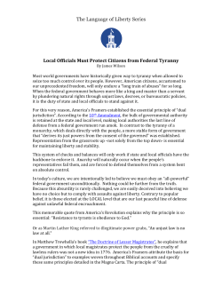 42 Local Officials Must Protect Citizens from Federal Tyranny
