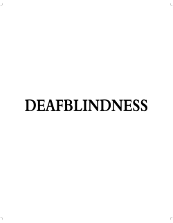 DEAFBLINDNESS - Rehabilitation Council of India