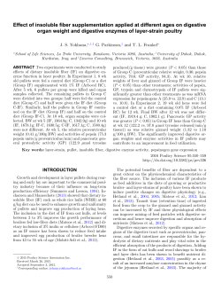 Effect of insoluble fiber supplementation applied at different ages on