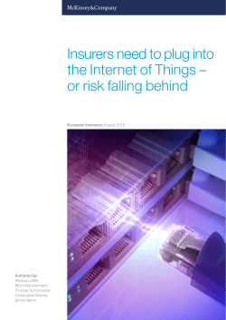 Insurers need to plug into the Internet of Things &ndash; or risk falling behind