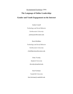 The Language of Online Leadership: Gender and