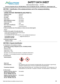 SAFETY DATA SHEET