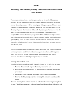 DRAFT Technology for Controlling Mercury Emissions from Coal