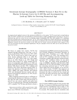 Strontium Isotope Stratigraphy: LOWESS Version 3