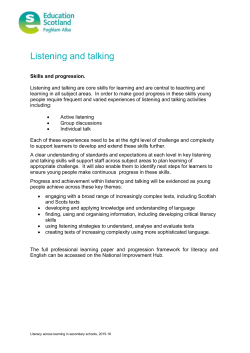 Listening and talking