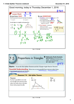 7- 5 Side-Splitter Theorem.notebook