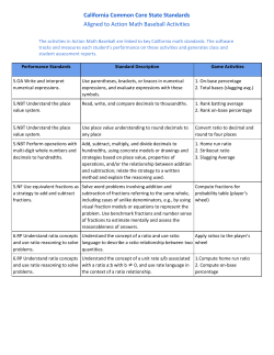 California - Action Math Baseball