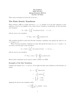 The Finite Fourier Transforms