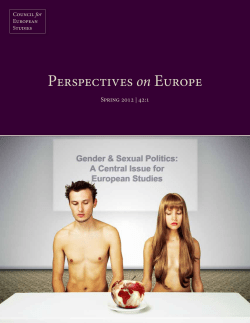Perspectives on Europe - Council For European Studies