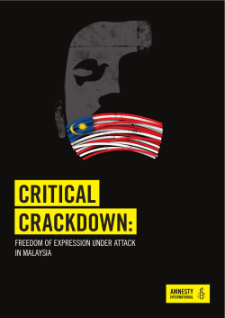 Freedom of Expression Under Attack in Malaysia