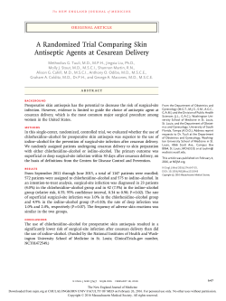 A Randomized Trial Comparing Skin Antiseptic Agents at