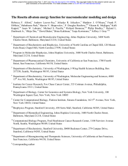 The Rosetta all-atom energy function for macromolecular