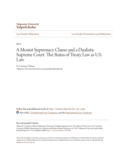a monist supremacy clause and a dualistic supreme