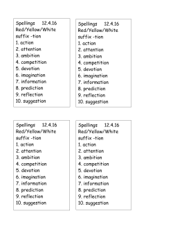 12.4.16 suffix tion as in action and or as in form