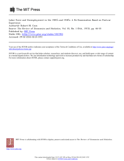 Labor Force and Unemployment in the 1920`s and 1930`s: A Re