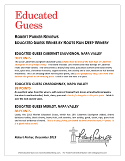 ROBERT PARKER REVIEWS EDUCATED GUESS WINES BY