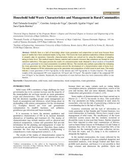 Household Solid Waste Characteristics and Management in Rural