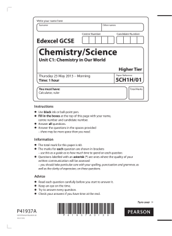 Chemistry Higher Core - Manchester Health Academy