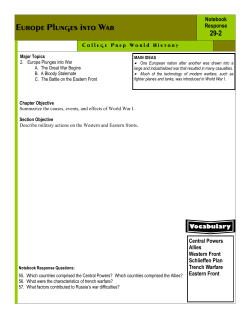 Europe Plunges into War