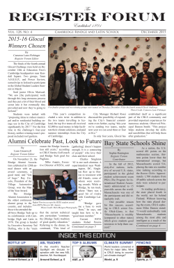 December - Cambridge Rindge and Latin School