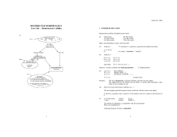 DISTRIBUTED MORPHOLOGY