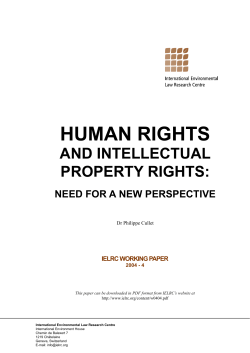 Human Rights and Intellectual Property Rights