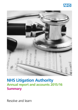 NHS LA Annual report and accounts 2015-16