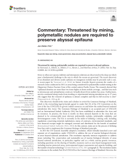 Commentary: Threatened by mining, polymetallic nodules
