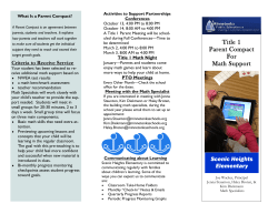 Title 1 Parent Compact For Math Support