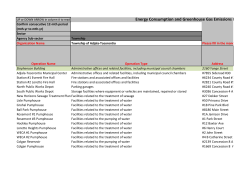 Energy Consumption and Greenhouse Gas