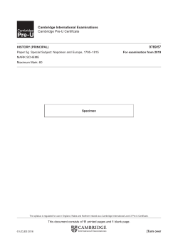2019 Specimen Mark Scheme Paper 57