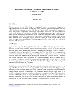 How Political Unrest Affects Young People School-to