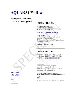 AQUABAC&trade; II XT Specimen Label