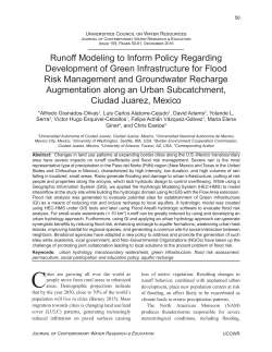 Runoff Modeling to Inform Policy Regarding Development of Green