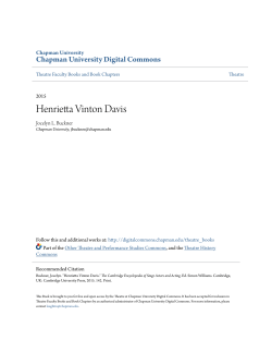Henrietta Vinton Davis - Chapman University Digital Commons