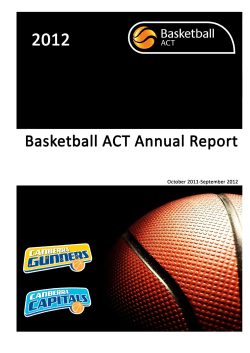 Basketball ACT Annual Report 2012