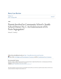 Parents Involved in Community School v. Seattle School District No. I.
