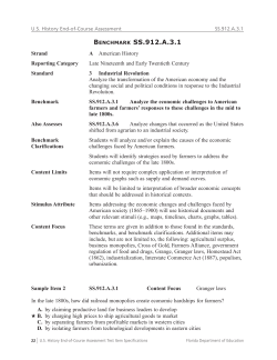 Florida US History End-of-Course Assessment Test Item Specifications