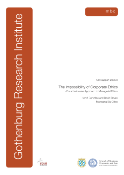 G othenburg R esearch Institute